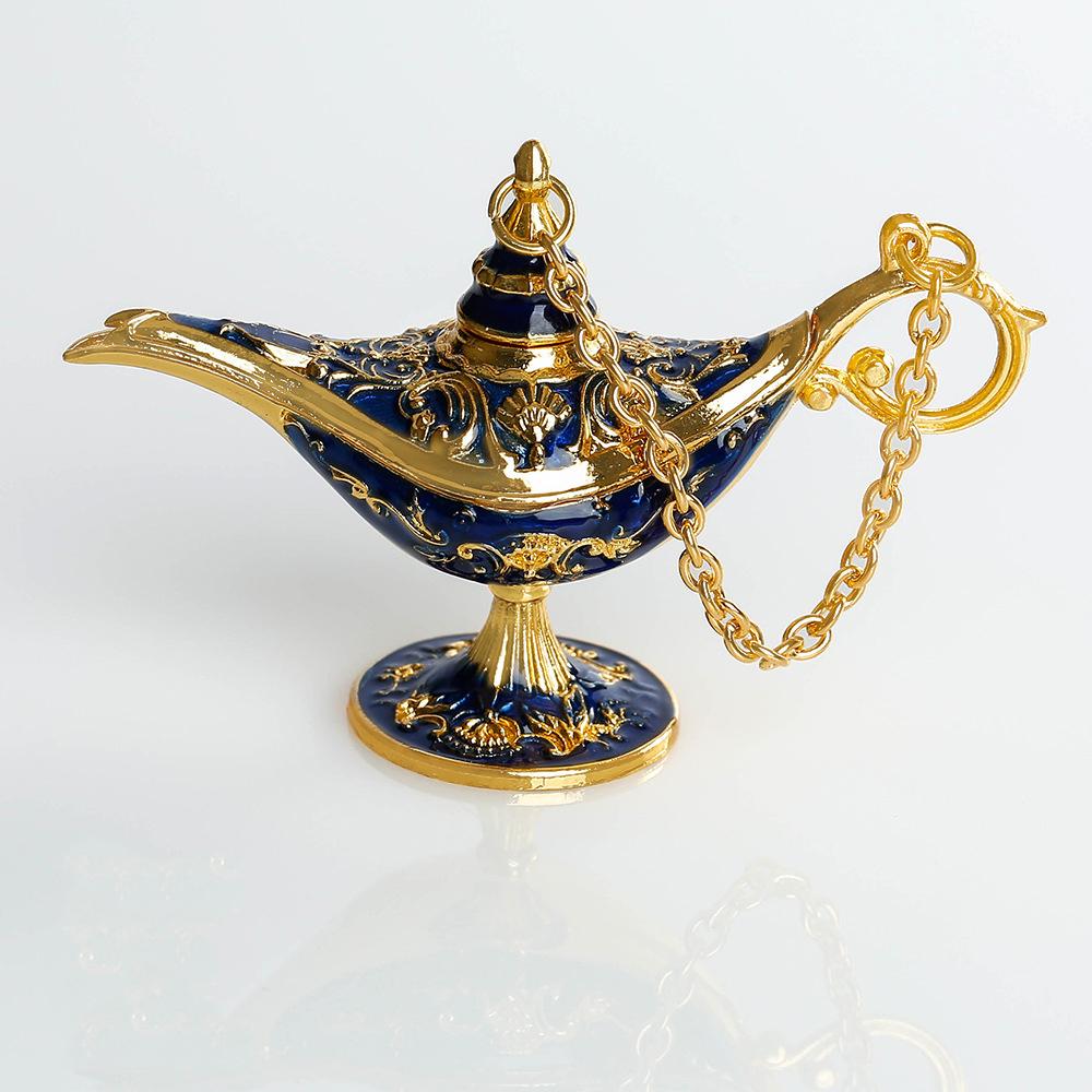 Metal Trumpet Aladdin Magic Lamps Imitation Classical Handicraft Decoration Creative Decor Props Wishing Lamp Gift