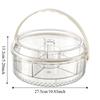 Foldable Handle Fruit Storage Container Divided Living Room Serving Tray  Summer