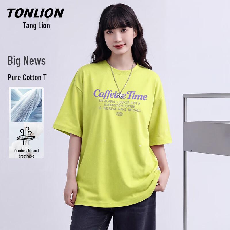 TonLion Unisex Summer Pure Cotton Casual Short Sleeve T-Shirt M