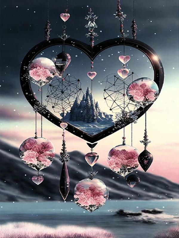 The Scenery In The Wind Chimes Personality DIY Full Drill Diamond Decorative Painting