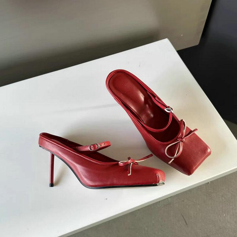 Fashion New White Square Bow Ballet High Heels, Sandals, Slippers And Women'S Shoes For Summer, Autumn And Winter