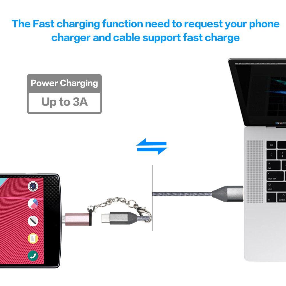 Phone Tablet Data Cable Fast Transfer Converter OTG Adapter Type-C To Micro USB Female To Male