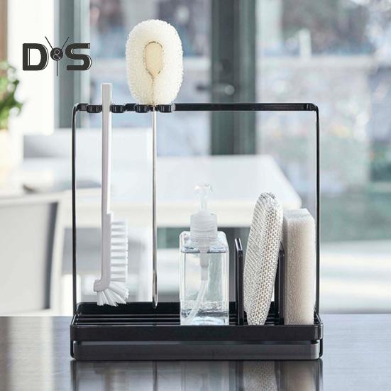 Storage Rack Sponge Holder Sturdy Construction Strong Load-bearing Kitchen Bedroom Dish Soap Dispenser with Removable Tray