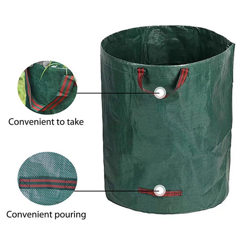 Foldable Reusable Trash Storage Container Large Capacity Garden Garbage Container Waterproof 60/100/120/272/300/400/500L