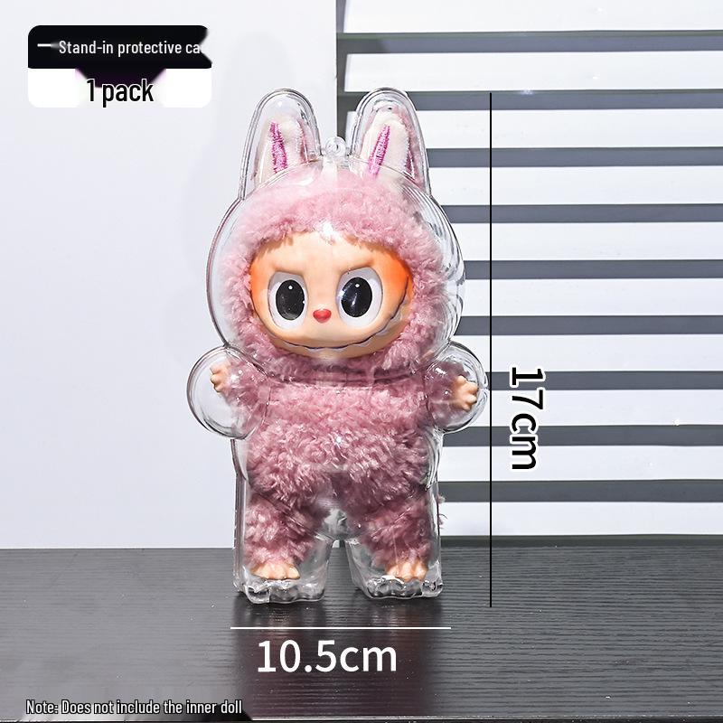 Labubu Vinyl Dustproof Display Case for Sit-Sit Party Doll