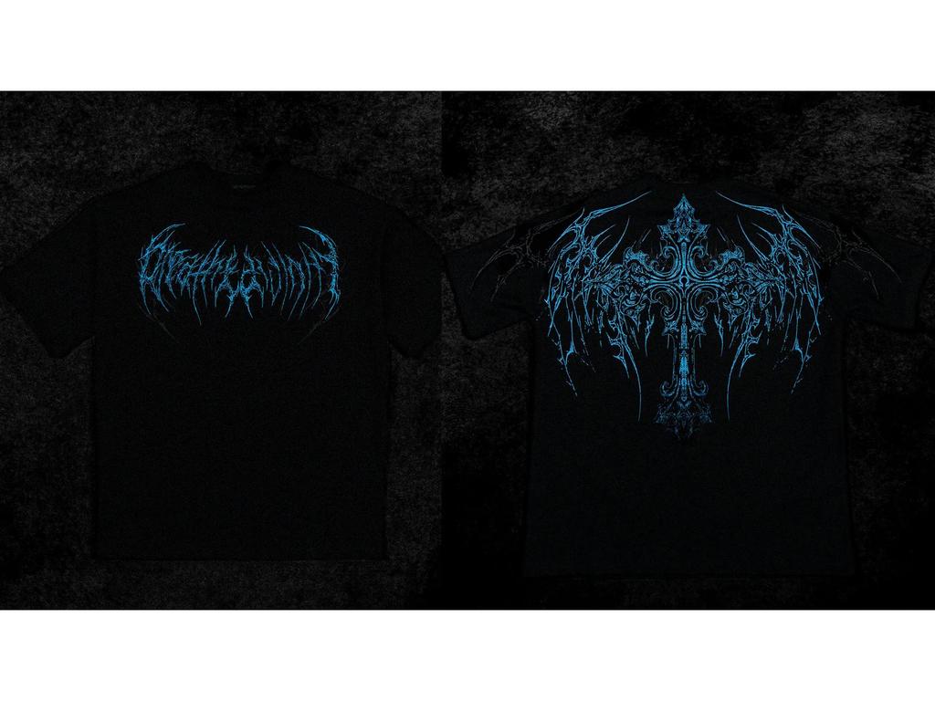 Breathedivinity Herren Dark Style Oversized Baumwoll-T-Shirt - Amerikanische Streetwear, Sportlich Casual, Kurzarm