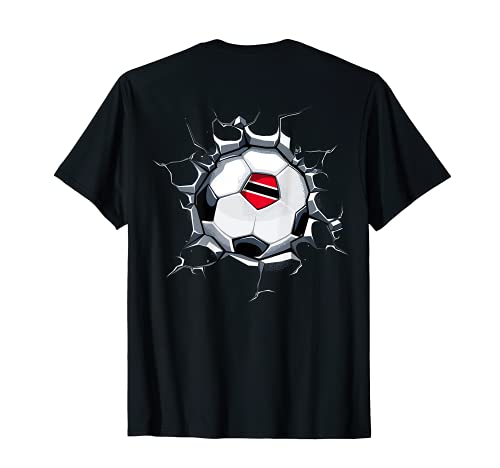 Football on a cracked wall - Trinidad and Tobago Football Fans Jersey - Trinidad flag - Football T-shirt