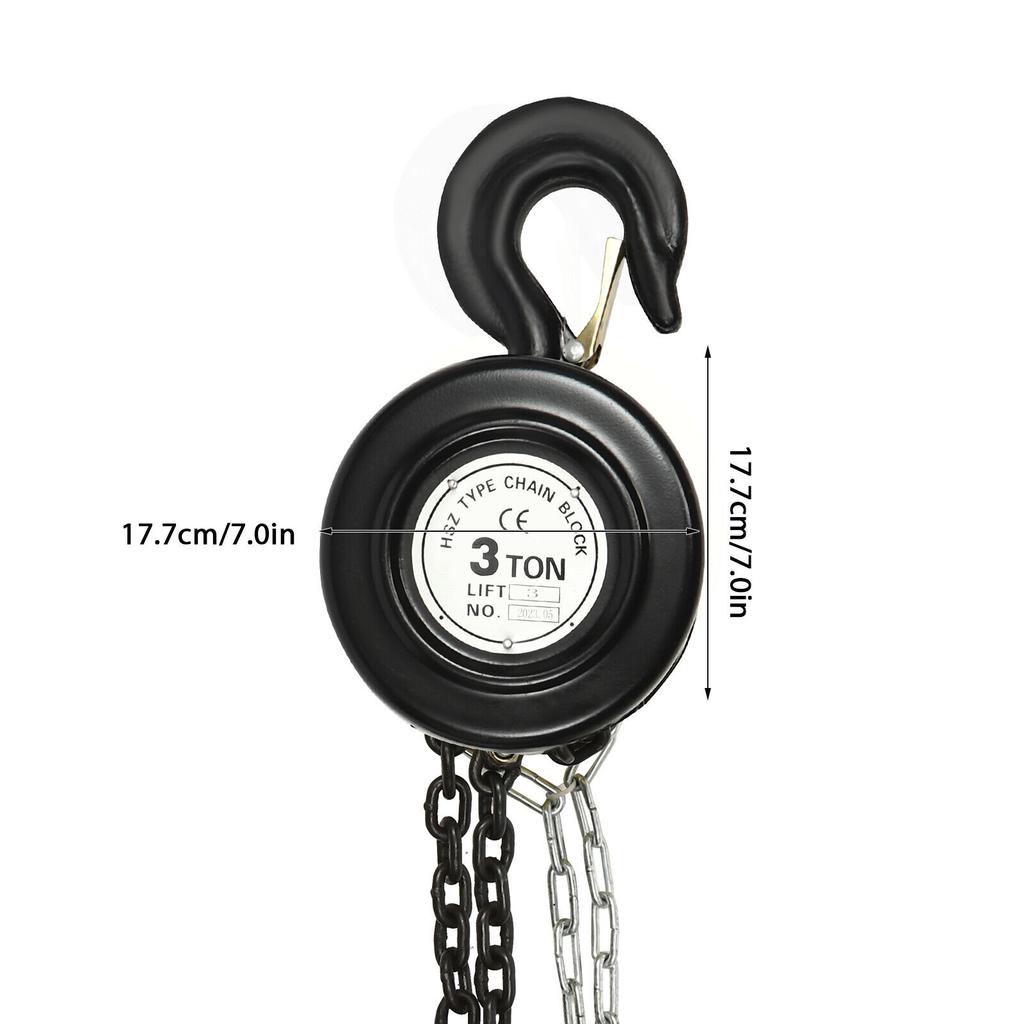 6614 Lb 3Ton Lever Block Chain Hoist Ratchet Come Along Puller 10FT Chian Lifter
