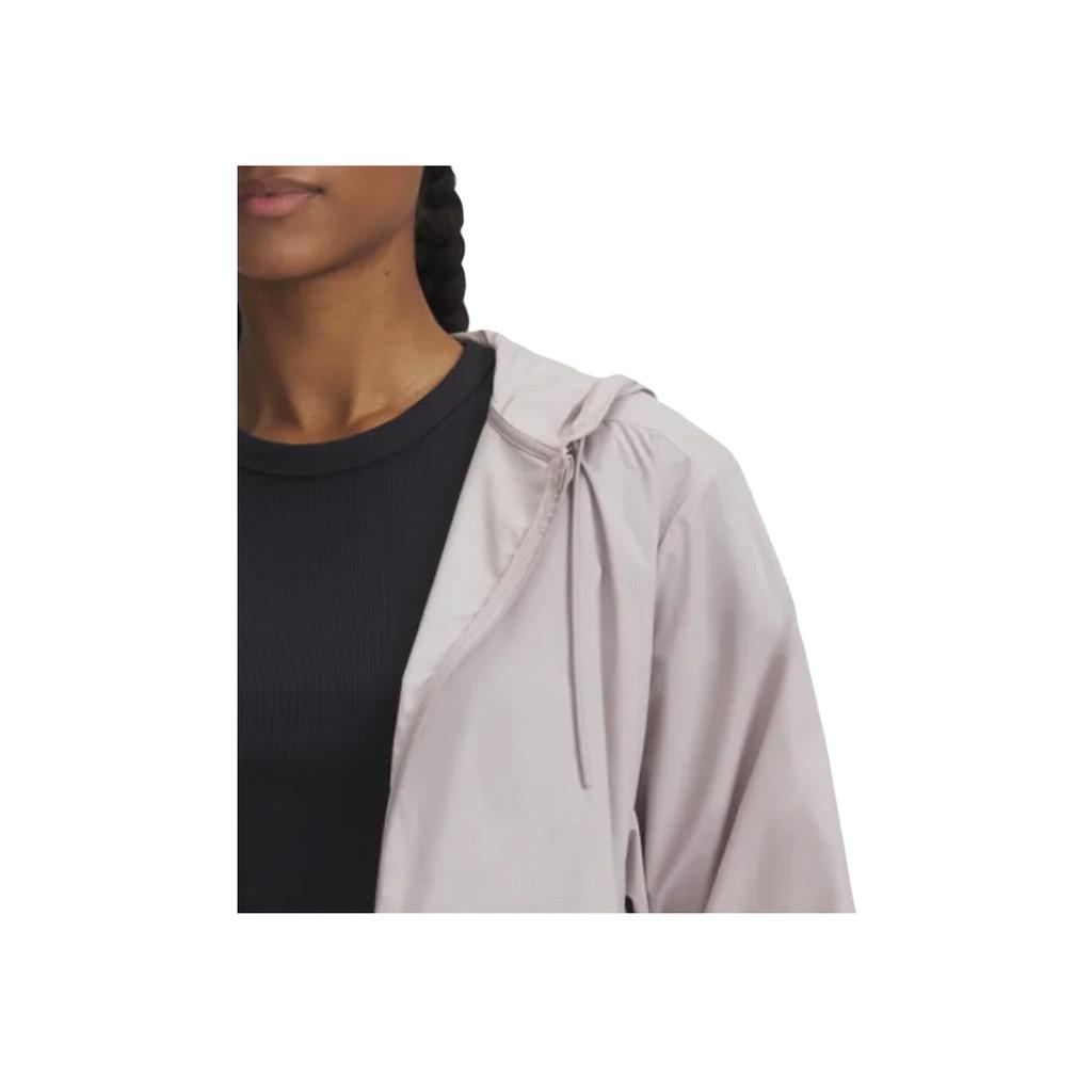 Under Armour Womens Training Series UA Cinch Dry Lightweight Hooded Durable Fashion Jacket Women Jacket Dawn-Gray Pink 1389502-009