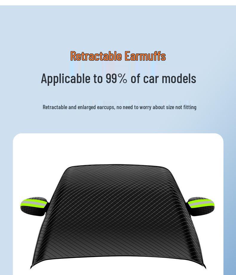Magnetic Snow Shield & Sun Shade Car Cover for Three Windows