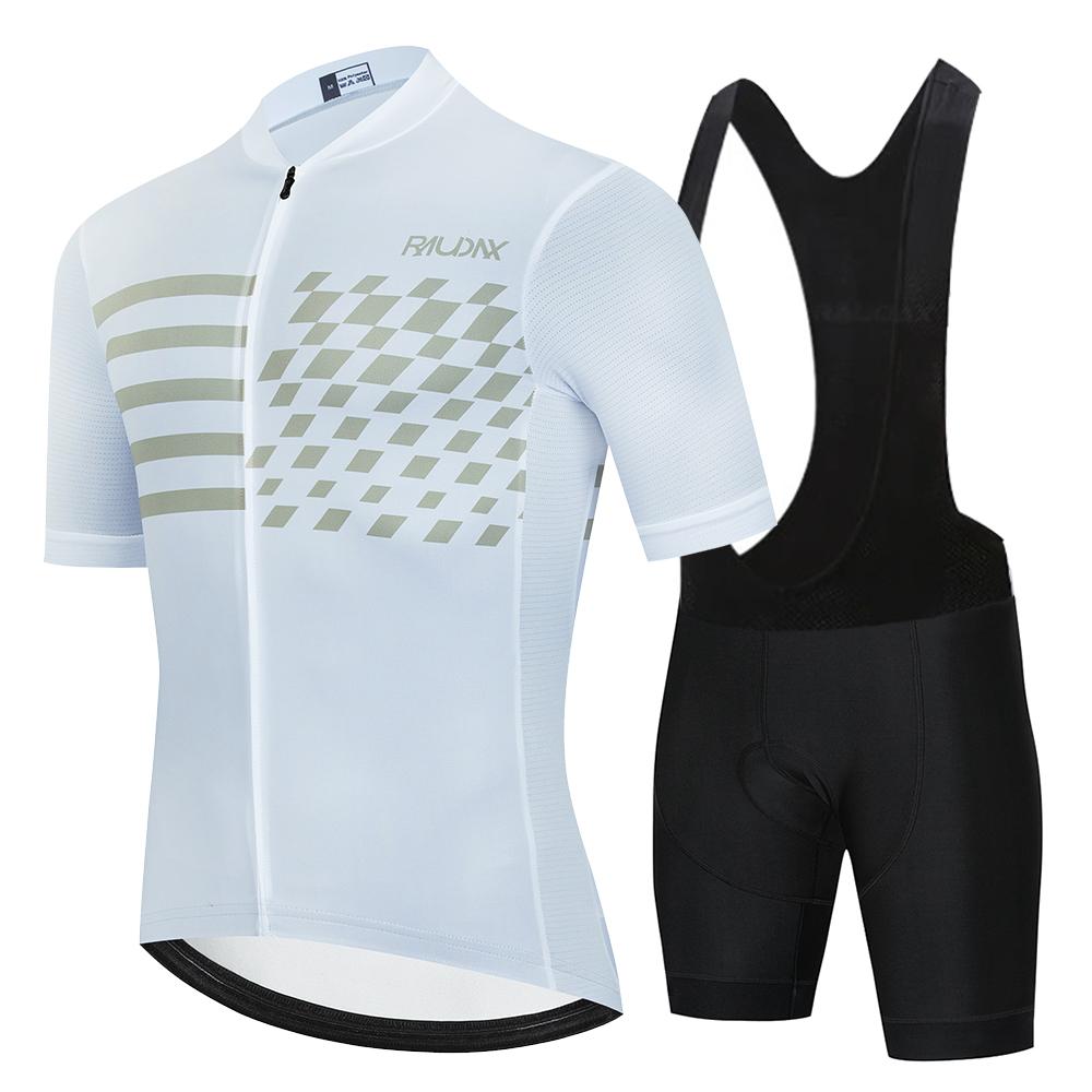 Raudax Summer Cycling Set Man Cycli Clothing Athlon Mang Jersey Short Sleeve Bicycle Kit Mtb Bike Wear TriCyclingillot Ciclismo