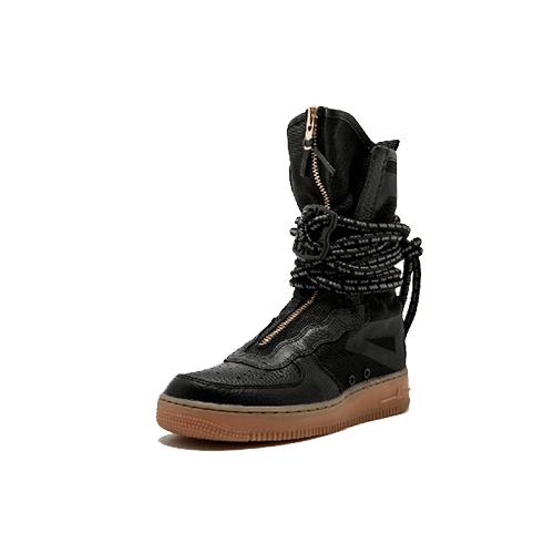 New Nike Sf Air Force 1 High Black Gum AA1128-001