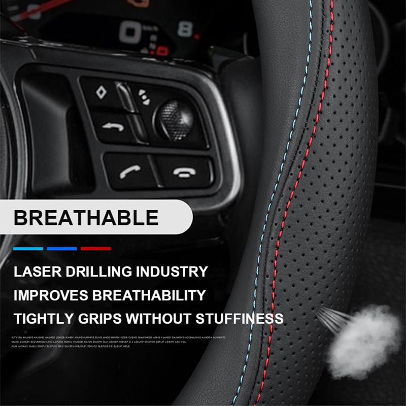 Car Leather Steering Wheel Cover For Citroen C2 C3 C3-XR C4 C5 C6 C4X C5X C4L Xsara Berlingo Picasso Aircross Sega Elysee Jumpy