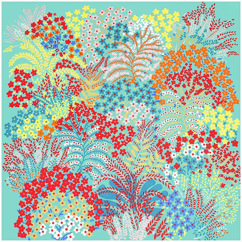 

POBING Шелковый квадратный платок Роскошный бренд Растительный принт Женские шарфы и шали Модный испанский фуляр Шелковая бандана Аксессуар 130см