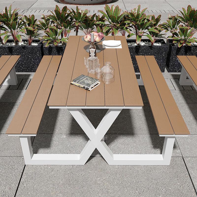 Dunzhu Outdoor Integrated Park Table and Chair Set