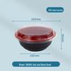 Xinpaike 1000ml Disposable Round Takeout Meal Boxes with Lids, 300 Sets