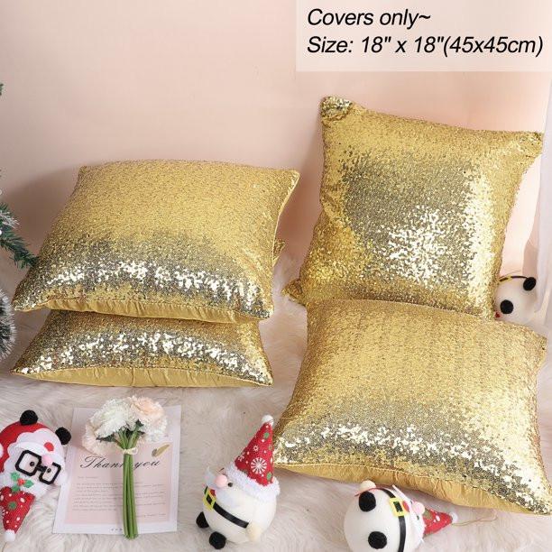Christmas Sequins Throw Pillow Cover Personality Fashion Festival Decoration Throw Pillow Cover