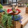 Handgefertigter Metall-Blumen-Gartenstecker Outdoor Vogeltränke Schale für Bienen Schmetterlinge Bestäuber Bewässerungsstation für Garten Rasen Hof Dekoration