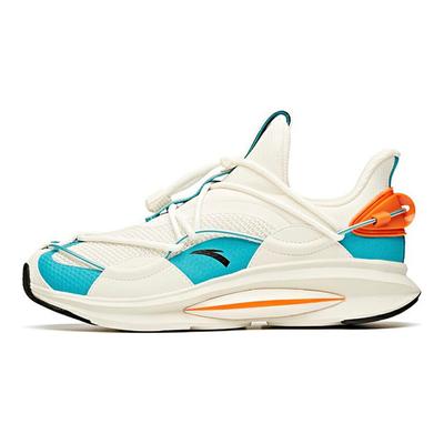 Cushioning Slip Resistant Abrasion Resistant Low Top Running Shoes Men's White Green 912045513-6