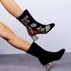 Fashion Wedge Women Boots Waterproof Transparent Heel Ankle Booties Short Dot Floral Jelly Woman Shoes