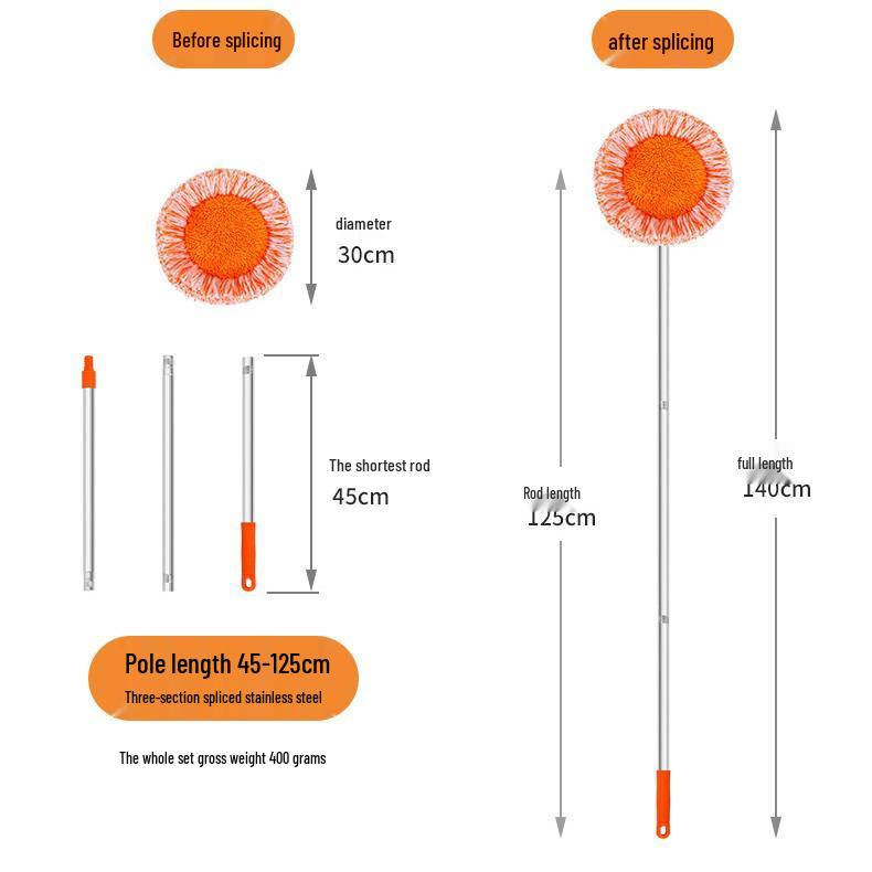 Golden Rabbit Sunflower Chenille Mop for Car, Wall, or Ceiling Cleaning