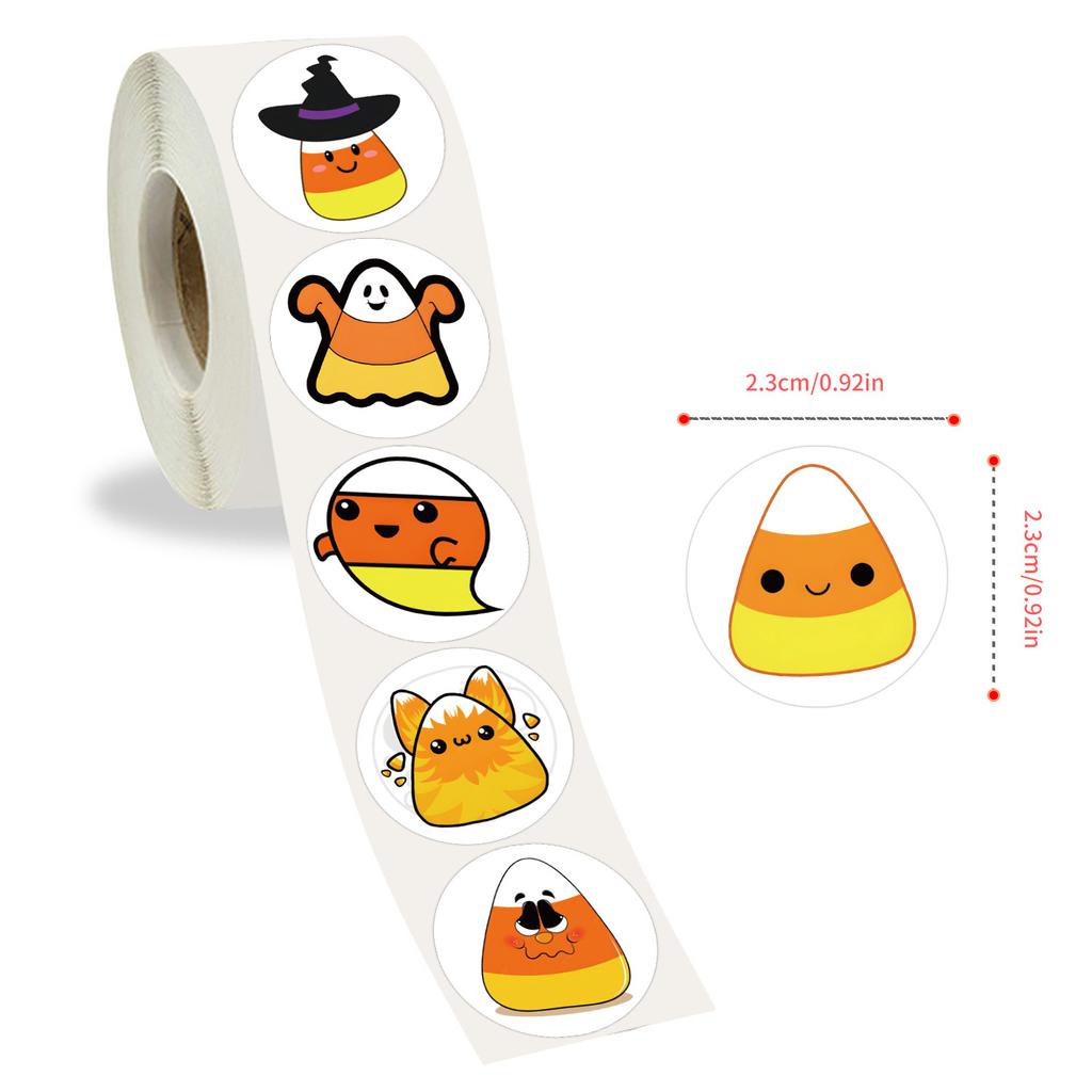 500 Stickers/roll Candy Corn Creative Roll Tape DIY Decorative Guitar Notebook Hand Tent Tape