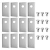 Lawnmower Blade with Mounting Screws Premium Stainless Steel Lawnmower Blades for Worx Landroid Heavy Duty Replacement Blades