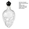 Decantador de Uísque Caveira, Garrafa de Vidro Gótica de 500ml com Rolha, Dispensador de Espírito de Halloween para Bar Doméstico, Decantador de Bebida Assustador Presente