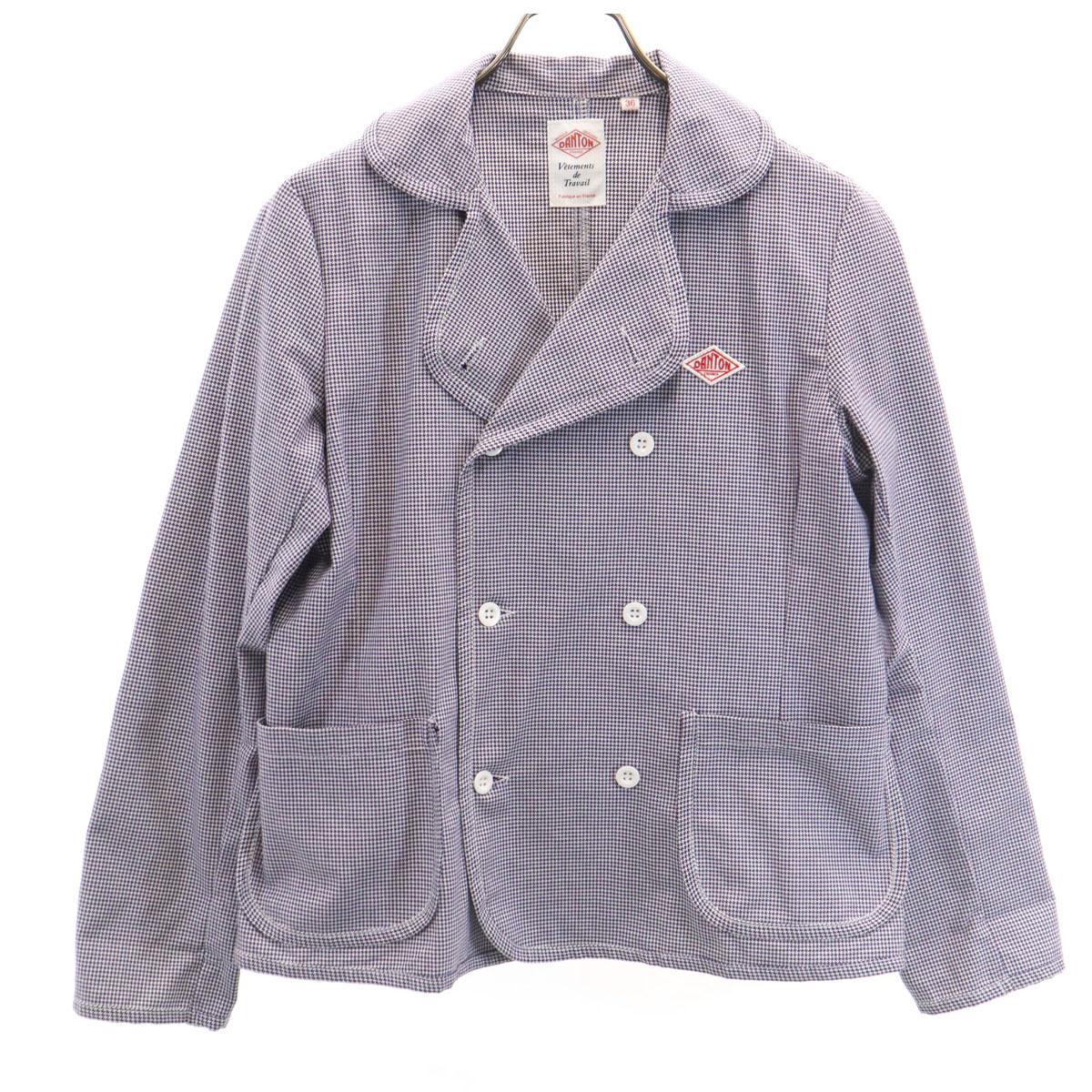 

Danton Сделано во Франции Узор «гусиная лапка» Круглый воротник Двубортный пиджак Мужской Б/У