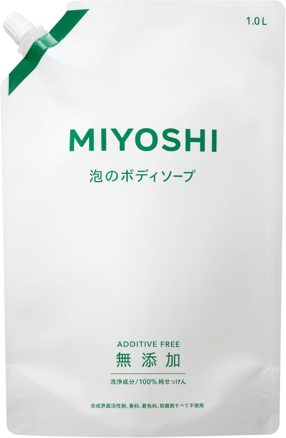 

MIYOSHI Miyoshi Soap Пенящееся мыло для тела 1 л Без добавок Сменный блок, Без запаха, белый