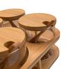 Borosilicate Glass Seasoning Jars with Bamboo Lids - Kitchen Storage for Salt, Sugar & Spices.