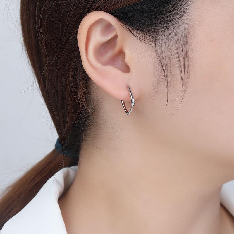 French Geometric Square Earrings for Women's New Style, Simple Temperament, Versatile and Cold Style