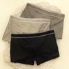 Men's Underwea Cotton Seamless Crotch and Waist Breathable and Comfortable Solid Color Boxer Pants for Youth