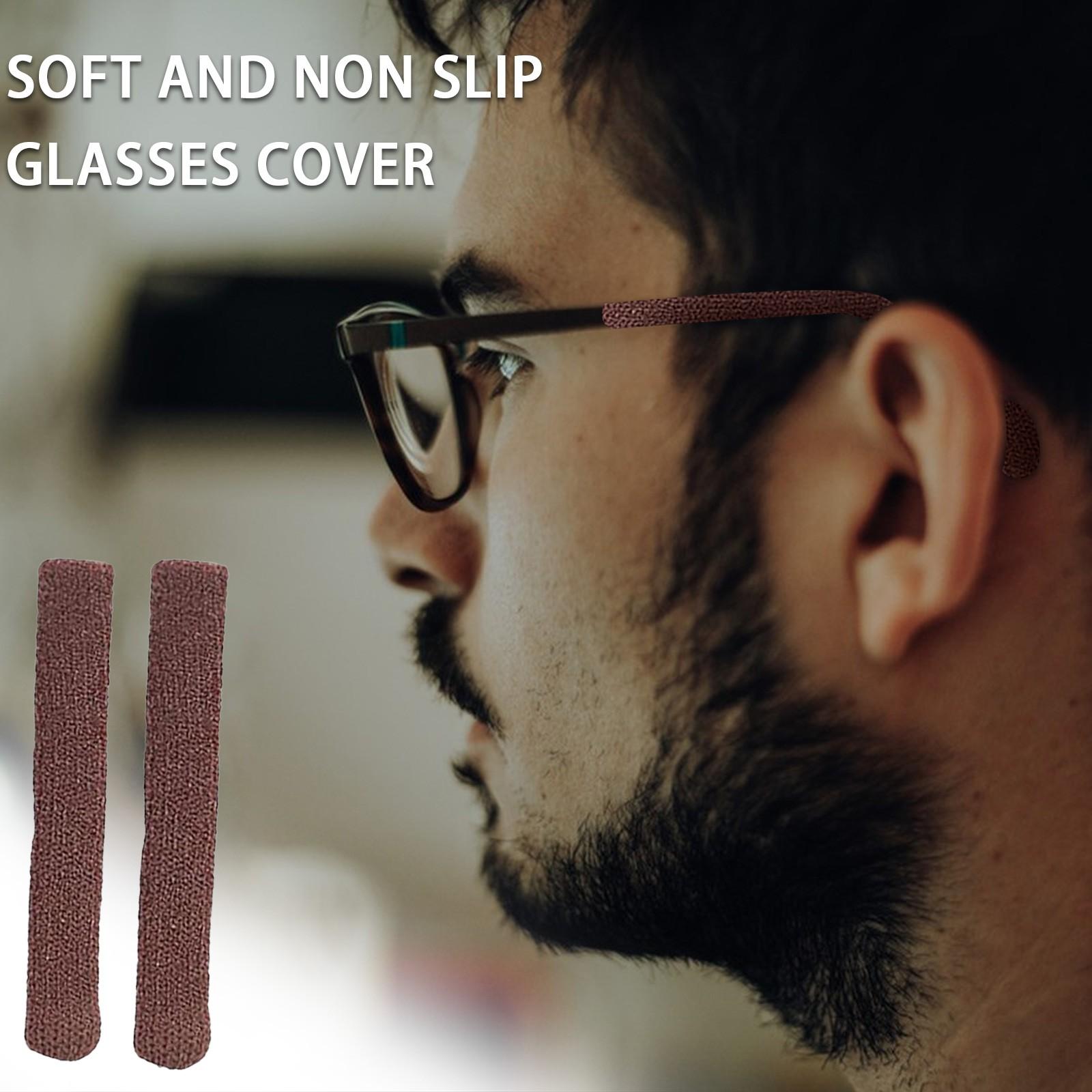 

Амбушюры для очков, мягкий трикотажный хлопок, чехлы для ножек очков, накладки на дужки очков, нескользящие One Size кофейный
