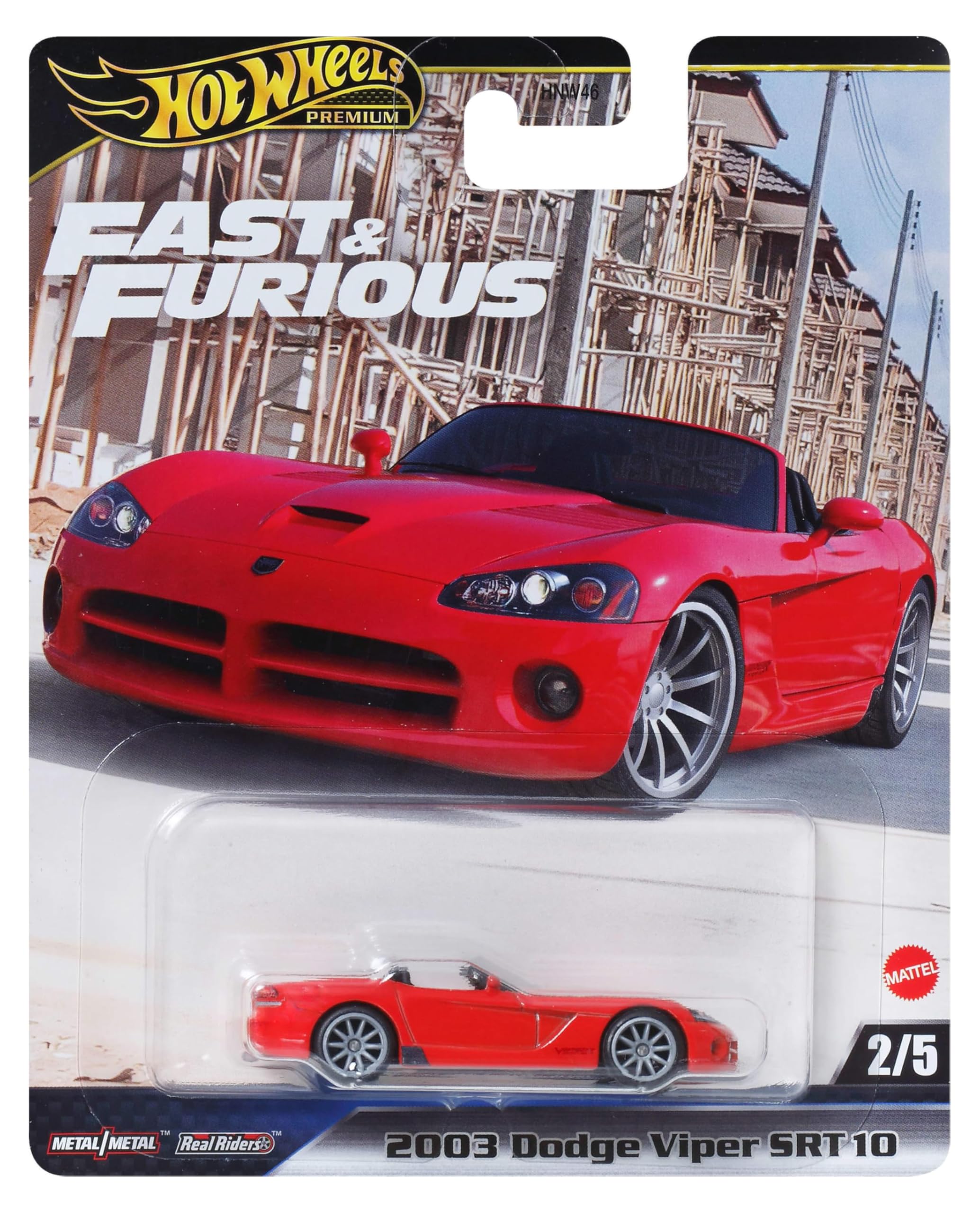 Hot Wheels Wild Speed 03 Dodge Viper SRT10 Toy Mini Car Red JBL85