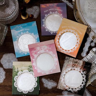 30 sztuk/opakowanie Naklejki do dziennika Naklejki z koronką PET Naklejki do scrapbookingu Naklejki samoprzylepne Dekoracja pamiętnika Album Papeteria ZPG