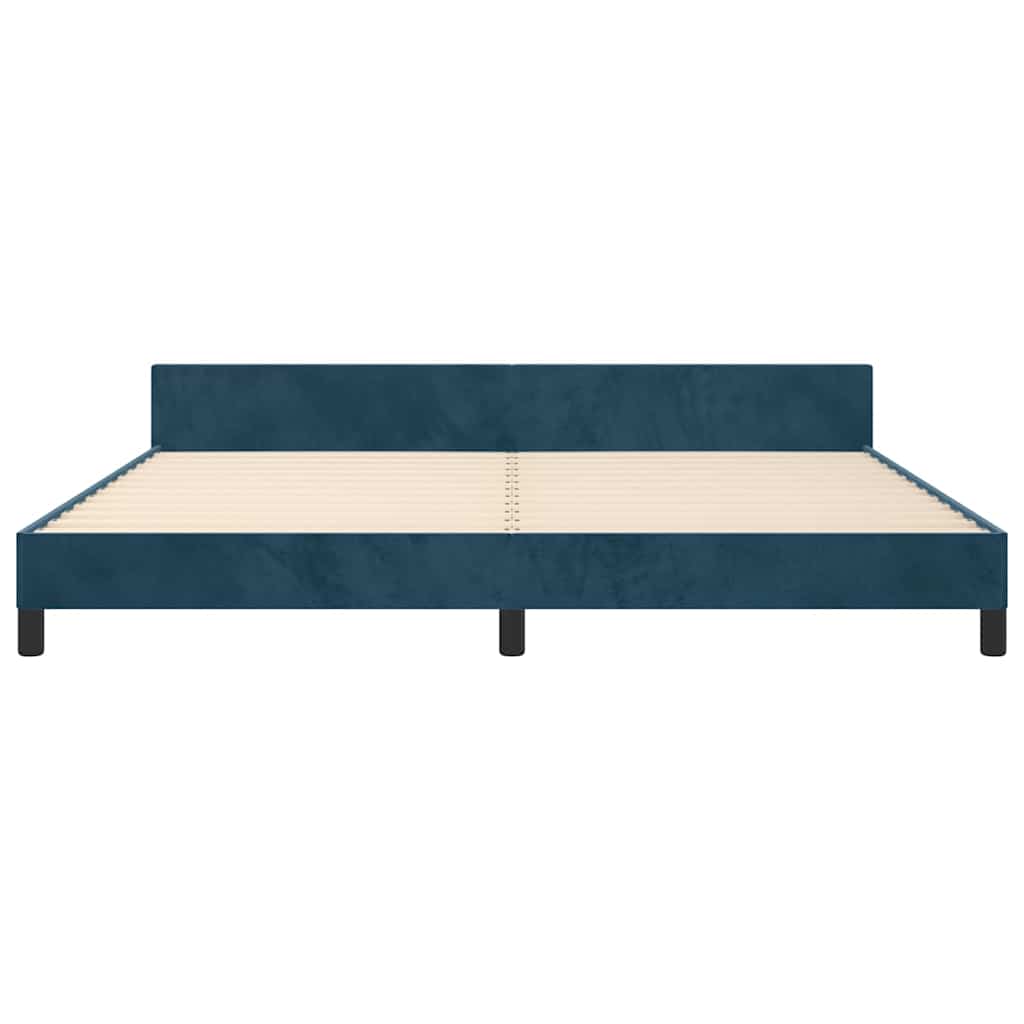 Bed Frame Without Mattress Dark Blue 200x200 Cm Velvet