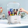 Boîte à maquillage - NETTLIFE - Luxe blanc translucide - Double tiroir - Anti-poussière - 26×16×38 cm