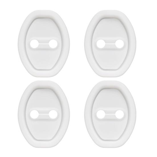 4Pcs Silicone Car Door Latch Protective Cover Universal Shock Absorption Door Lock Cover Anti-Rust Door Lock Shield for Vehicle Lock Cylinder