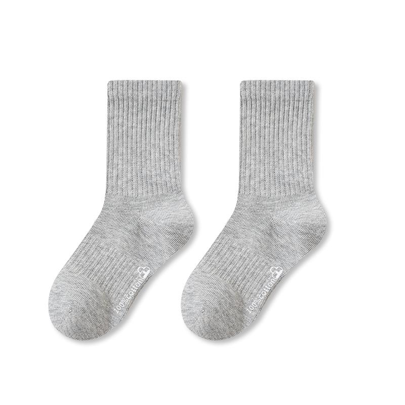 1-12Y Children's Casual Socks Solid Color Teenager Boys Girls Uniform School Sock Cotton Toddlers Infant Baby Socken For Kids