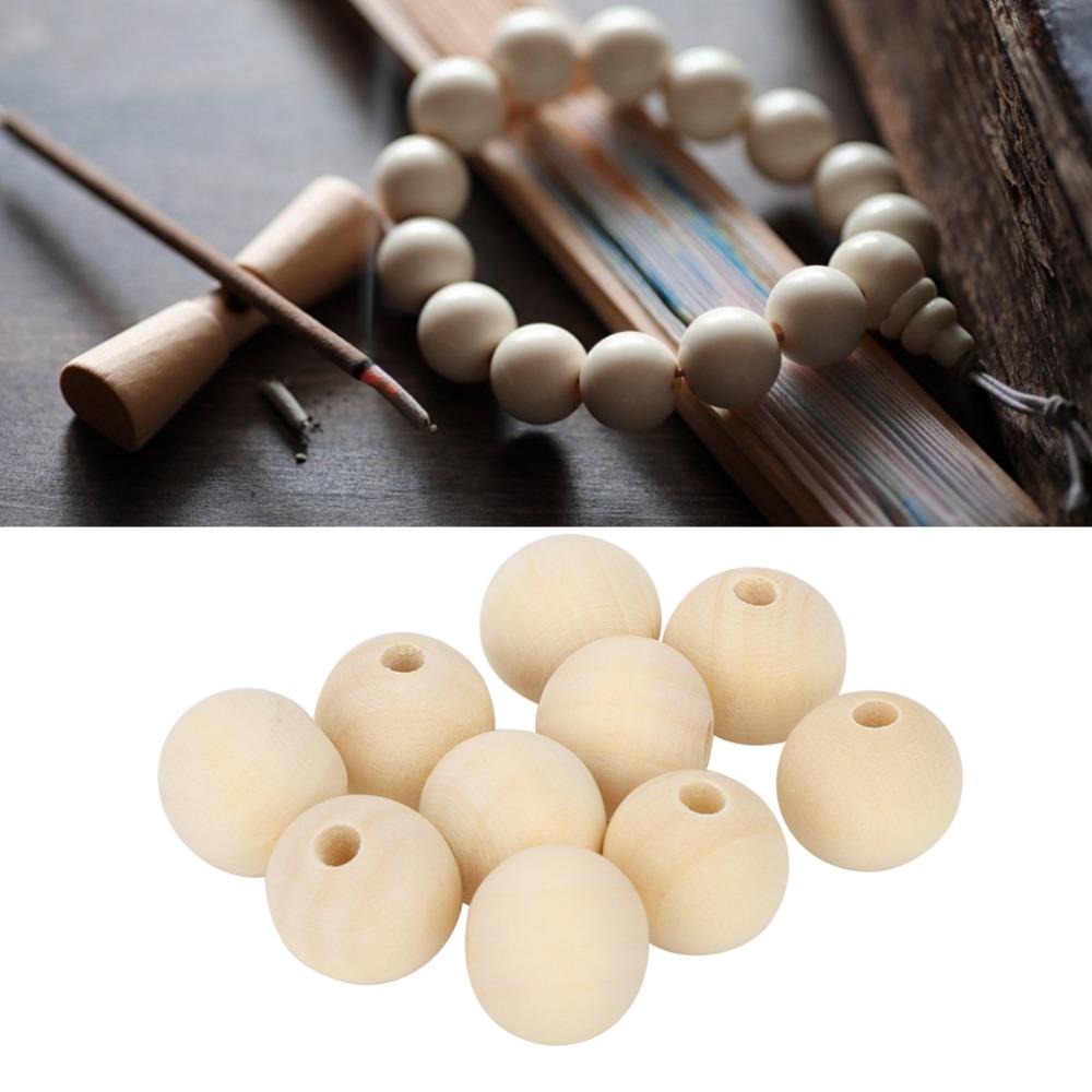100Pcs Diameter 20mm Unfinished Loose Wood Spheres  Kids DIY Handmade Toy Accessories