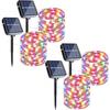 Solar String Lights, 4 Packs Totaling 400CM with 400 LEDs, Waterproof for Outdoor Use, 8 Lighting Modes, Suitable for Fences