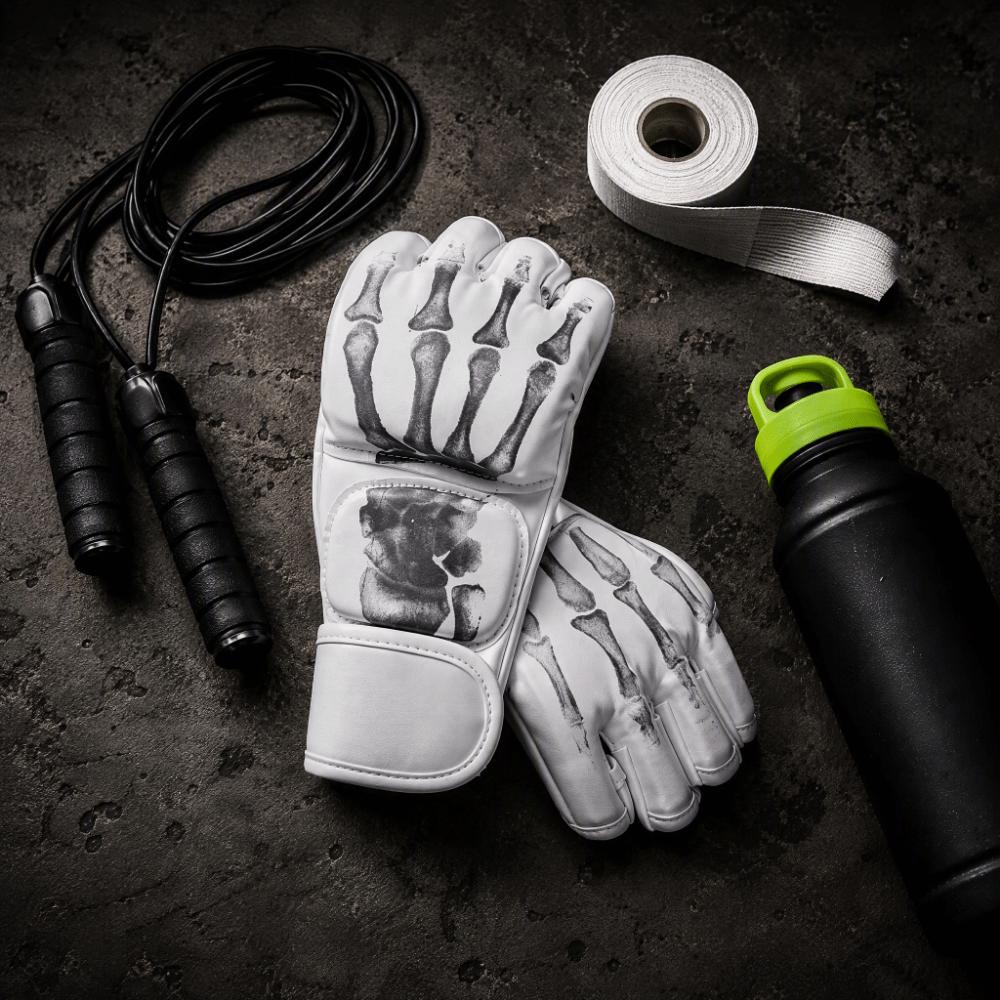 2pcs Half Finger Design Boxing Training Gloves Sandbag Gloves Heavy Bag Workout