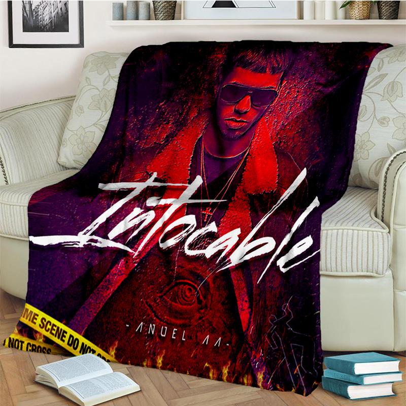 Free Anuel AA Rapero Hip Hop Singer Manta, manta suave para el hogar, dormitorio, cama, sofá, picnic, viaje, oficina, manta para niños