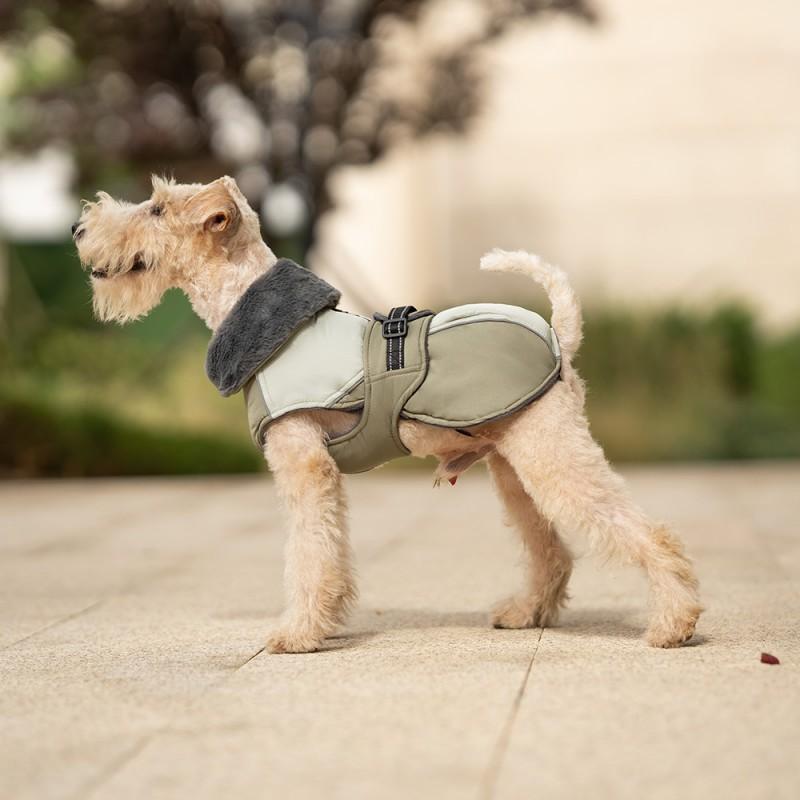 Warm Winter Dog Coat With Fleece Lining Windproof High Neck Collar Pet Jacket Small To Large Breeds