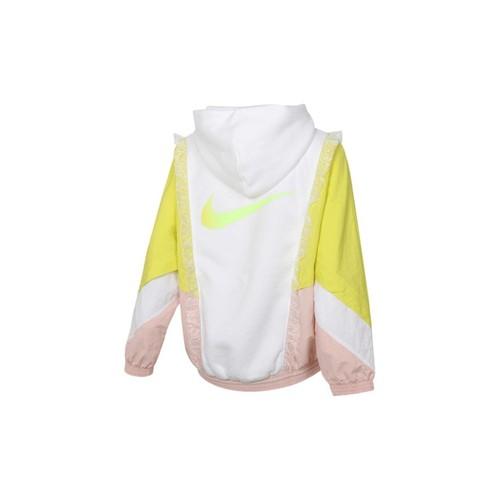 Nike Color-Block Thickened Pullover Hoodie for Women White