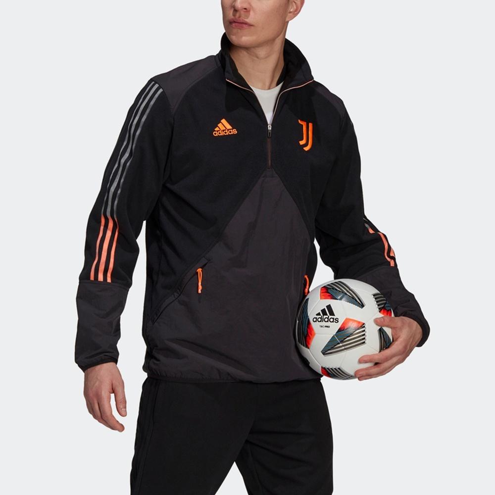 adidas Juventus Soccer/Football Sports Contrast Color Stitching Round Neck Pullover Black Men's GK8603