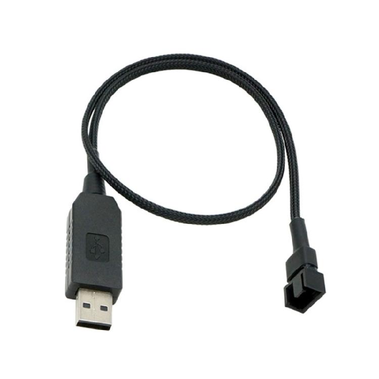 MultiPorts USB To 4Pin 12V Fan Power Adapter Cable USB To 4Pin Stepping-Up Cord For Computer Case Cooling Solution