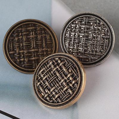 Antike Bronze Runde Metallknöpfe für Mäntel, Pullover, Jacken, Strickjacken, Blazer - Unisex Silber Finish