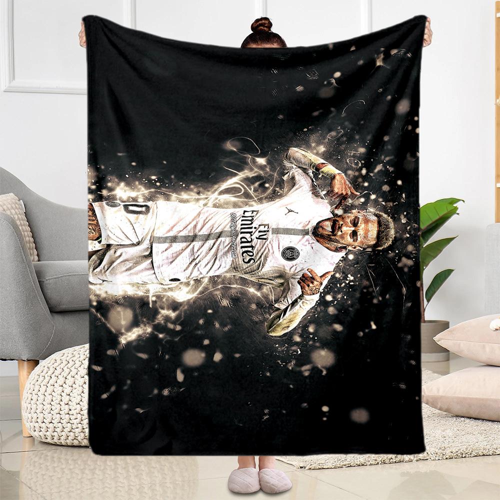 Neymar's Yellow Green Gesture Blanket Soft & Cozy Suitable for Seaside Office Chair for All Occasions Modern Gift for Travel Home Birthdays